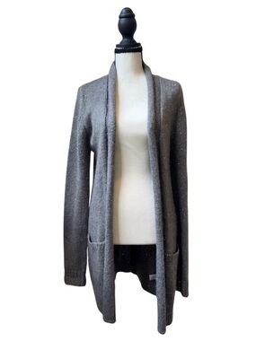MICHAEL Michael Kors Gray Mohair Blend Sequin Open Front Cardigan M